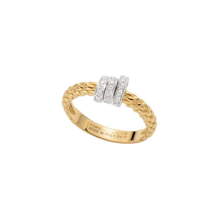 Fope anello Prima oro giallo AN743PAVE - Gioielleria Casavola Noci - idee regalo donne - diamanti