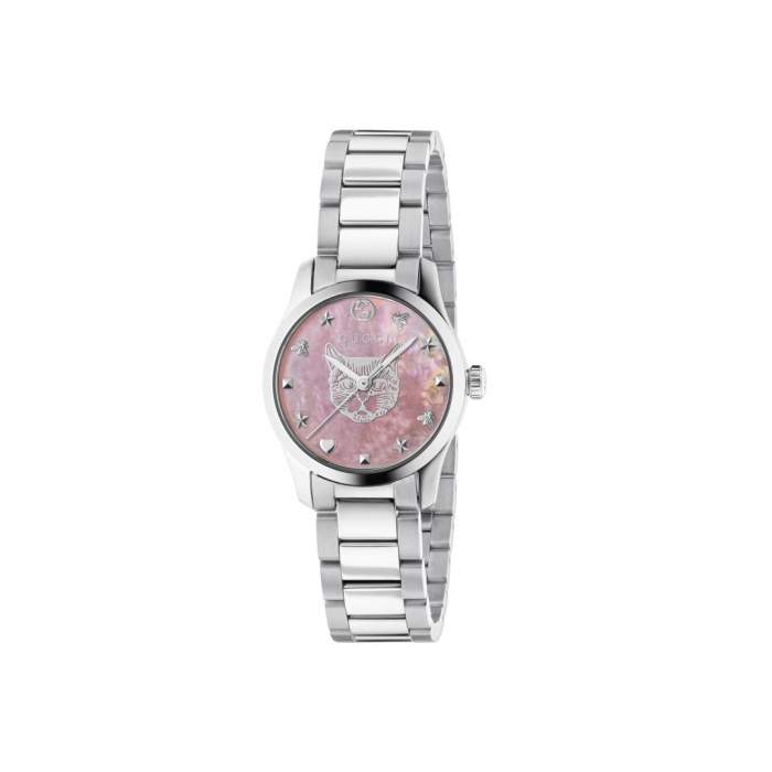 Gucci G-Timeless YA1265013 - Gioielleria Casavola Noci - orologio quadrante rosa - idee regalo donna