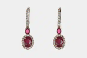 Orecchini pendenti rubini ovali Prestige Rosé - Gioielleria Casavola di Noci - idee regalo per una occasione importante - donna