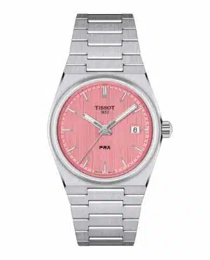 Tissot PRX 35MM T137.210.11.331.00 - Gioielleria Casavola di Noci - orologio svizzero unisex acciaio inox con vetro zaffiro - quadrante rosa