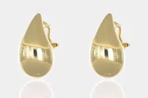 Orecchini mezza luna taglio goccia oro giallo 2.5 cm - Gioielleria Casavola di Noci - idee regalo compleanno 50 anni migliore amica